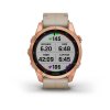 Garmin Fenix 7S PRO Sapphire Solar Titan Rose Gold/ Limestone Leather Band 010-02539-35