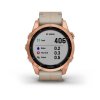Garmin Fenix 7S PRO Sapphire Solar Titan Rose Gold/ Limestone Leather Band 010-02539-35