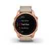 Garmin Fenix 7S PRO Sapphire Solar Titan Rose Gold/ Limestone Leather Band 010-02539-35