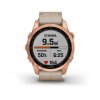 Garmin Fenix 7S PRO Sapphire Solar Titan Rose Gold/ Limestone Leather Band 010-02539-35