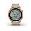 Garmin Fenix 7S PRO Sapphire Solar Titan Rose Gold/ Limestone Leather Band 010-02539-35