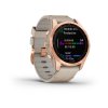 Garmin Fenix 7S PRO Sapphire Solar Titan Rose Gold/ Limestone Leather Band 010-02539-35
