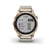 Garmin Fenix 7S PRO Sapphire Solar Titan Rose Gold/ Limestone Leather Band 010-02539-35