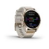 Garmin Fenix 7S PRO Sapphire Solar Titan Rose Gold/ Limestone Leather Band 010-02539-35
