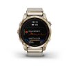 Garmin Fenix 7S PRO Sapphire Solar Titan Rose Gold/ Limestone Leather Band 010-02539-35