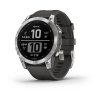 Garmin Fenix 7 PRO Silver/ Graphite Silicone Band 010-02540-01