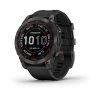 Garmin Fenix 7 PRO Sapphire Solar Titan Carbon Gray/ Black Silicone Band 010-02540-21