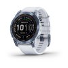 Garmin Fenix 7 PRO Sapphire Solar Titan Blue/ White Silicone Band 010-02540-25