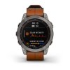 Garmin Fenix 7 PRO Sapphire Solar Style, Titan/ Brown Leather Band 010-02540-31
