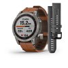 Garmin Fenix 7 PRO Sapphire Solar Style, Titan/ Brown Leather Band 010-02540-31