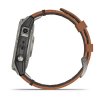 Garmin Fenix 7 PRO Sapphire Solar Style, Titan/ Brown Leather Band 010-02540-31
