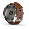 Garmin Fenix 7 PRO Sapphire Solar Style, Titan/ Brown Leather Band 010-02540-31