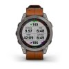 Garmin Fenix 7 PRO Sapphire Solar Style, Titan/ Brown Leather Band 010-02540-31