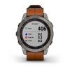 Garmin Fenix 7 PRO Sapphire Solar Style, Titan/ Brown Leather Band 010-02540-31