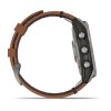 Garmin Fenix 7 PRO Sapphire Solar Style, Titan/ Brown Leather Band 010-02540-31
