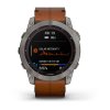 Garmin Fenix 7X PRO Sapphire Solar Titan/ Brown Leather Band 010-02541-19