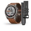 Garmin Fenix 7X PRO Sapphire Solar Titan/ Brown Leather Band 010-02541-19