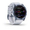 Garmin Fenix 7X PRO Sapphire Solar Titan Blue/ White Silicone Band 010-02541-15