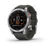 Garmin EPIX PRO Glass, Silver/ Gray Silicone Band 010-02582-01