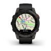 Garmin EPIX PRO Sapphire, Titan Black/ Black Silicone Band 010-02582-11