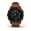 Garmin EPIX PRO Sapphire Style, Titan Black/ Brown Leather Band 010-02582-30
