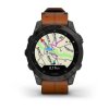 Garmin EPIX PRO Sapphire Style, Titan Black/ Brown Leather Band 010-02582-30