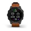 Garmin EPIX PRO Sapphire Style, Titan Black/ Brown Leather Band 010-02582-30