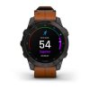 Garmin EPIX PRO Sapphire Style, Titan Black/ Brown Leather Band 010-02582-30
