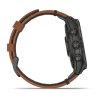 Garmin EPIX PRO Sapphire Style, Titan Black/ Brown Leather Band 010-02582-30