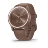 Garmin vivomove Sport Cocoa Case and Silicone Band with Peach Gold Accents 010-02566-02