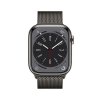 apple watch series 8 gps cellular 45mm graphite stainless steel case with graphite milanese loop galeria1 big ies7315785