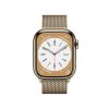 apple watch series 8 gps cellular 41mm gold stainless steel case with gold milanese loop galeria1 big ies7313378