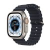 Apple Watch Ultra GPS + Cellular, 49mm titanové pouzdro s temně inkoustovým oceánským řemínkem MQFK3CS/A