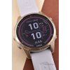 Garmin Fenix 7S PRO Sapphire Solar Soft Gold s koženým řemínkem Limestone 010-02776-30