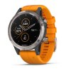 Garmin Fenix5 Plus Sapphire Titanium, Solar Flare Orange
