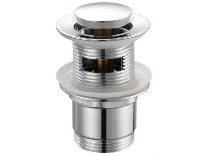 Výpusť umyvadlová click-clack 5/4" malá zátka, chrom