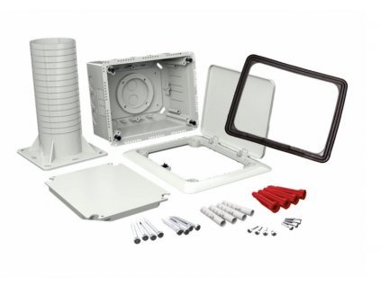 2095 krabica instalacna do zateplenia kuz voi kb 196x156x120 330mm siva