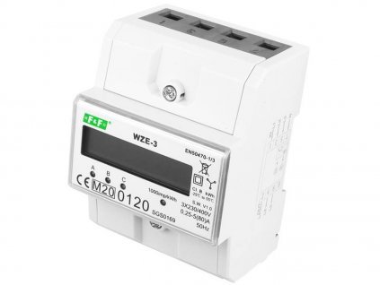 4531 digitalny trojfazovy elektromer wze 3 80a 3x230v 400vac 4m priamy