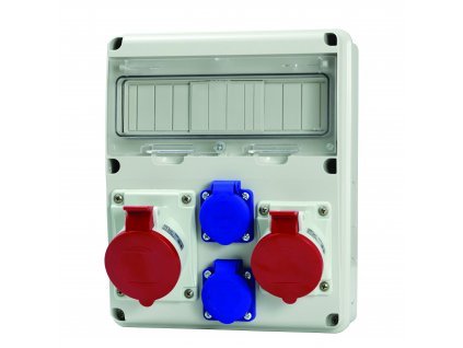 4729 zasuvkova rozvodnica 633 3122 011f2 5p 1x16a 1x32a 400v 2x230v