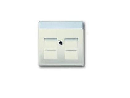 6265 basic kryt zasuvky rj45 s krycimi clonkami slonova kost