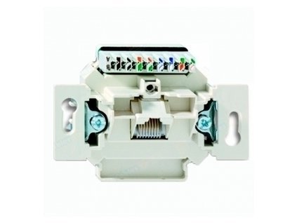 6763 basic pristroj zasuvky rj45 cat 5e utp biely