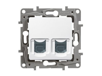 6793 legrand niloe rj45 dvojzasuvka utp biela
