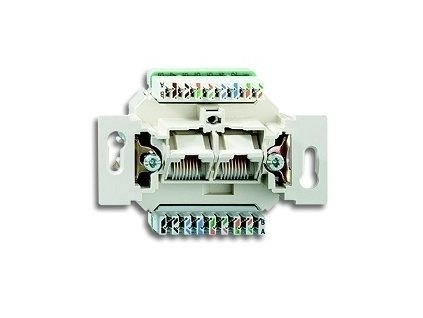 6817 basic pristroj zasuvky 2xrj45 cat5e utp slonova kost