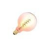 LED dekoratívny filament SPIRAL 4W PINK - TRANSPARENT - G125 / E27 / 2000K - ZSF124