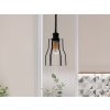 Závesné čierne kovové svietidlo 1 x E27 - ME0009