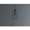 Závesné čierne kovové svietidlo 1 x E27 - ME0011