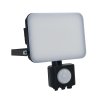 Vonkajší čierny LED reflektor so senzorom 30W / 4000K - LF7023S