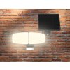 LED čierne vonkajšie solárne svietidlo so senzorom 12W / 3000K - 4100K - 6500K - LS023