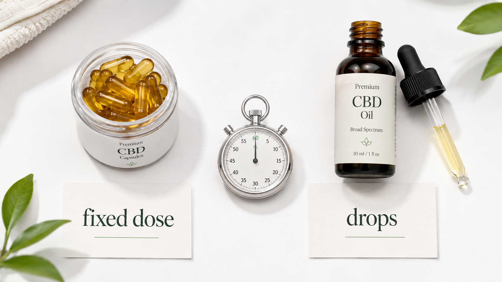 CBD kapsle vs CBD olej – co je lepší a kdy zvolit které