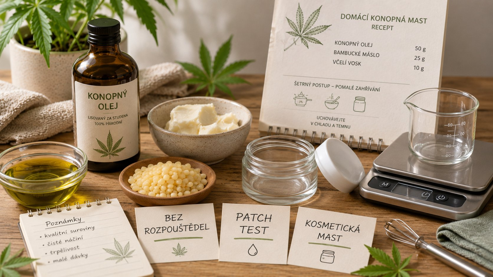 Domácí konopná mast – recept a bezpečná výroba bez zbytečných rizik